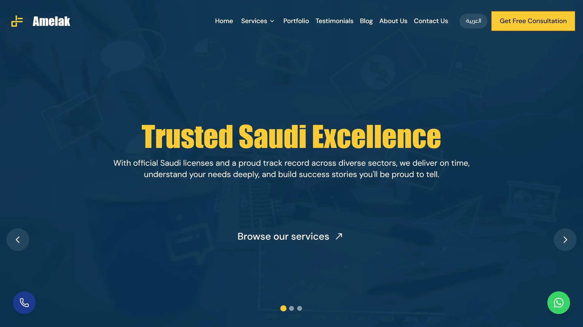 Amelak Agency Website Image